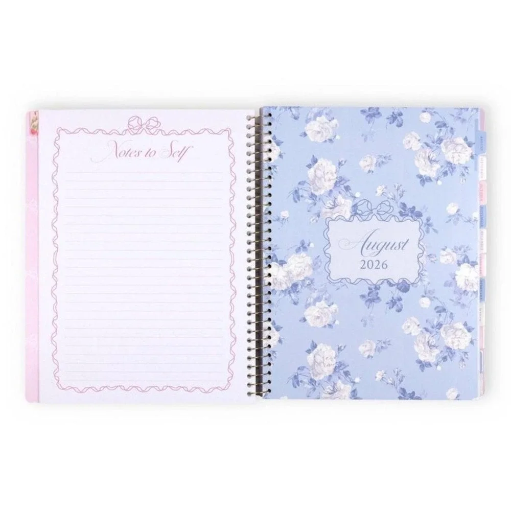 LoveShackFancy x yoobi large 8.5 x 11 in 2026-2027 planner with blue whisper